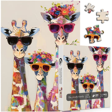 Il puzzle della famiglia giraffe enigmi 1000 pezzi